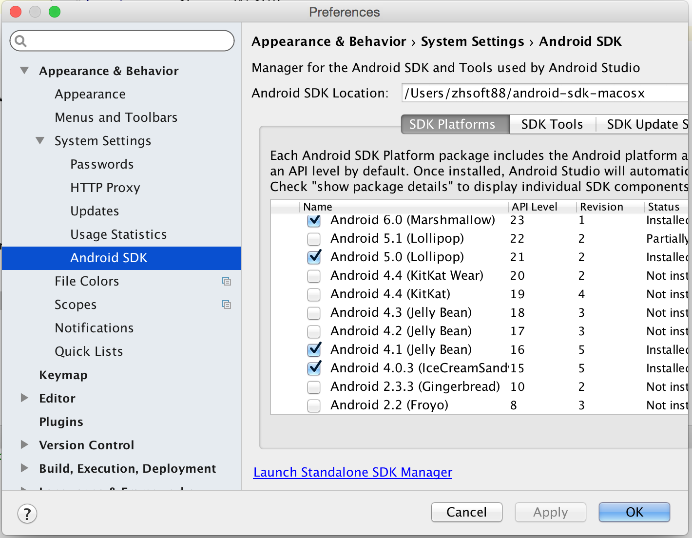 Experience Sharing: Proxy settings on Android Studio 